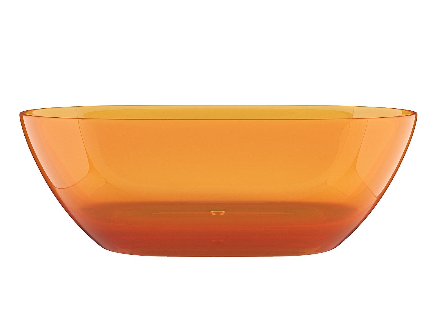 Baignoire îlot translucide - 160 x 72 x 56 cm - Résine - Orange - 292 L - SPAVO - 2