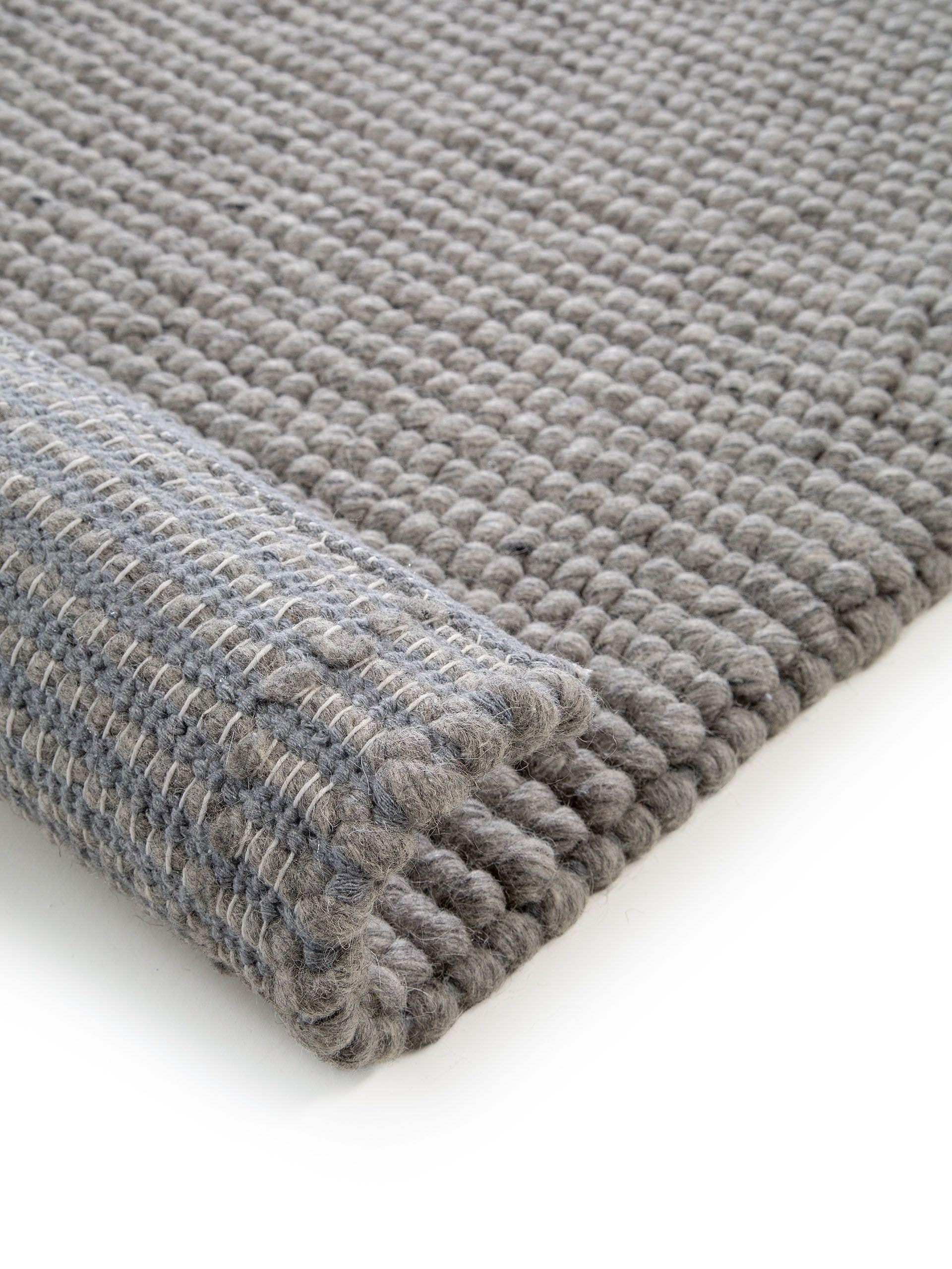 BENUTA - Tapis de laine Beads gris 160x230 cm - 4