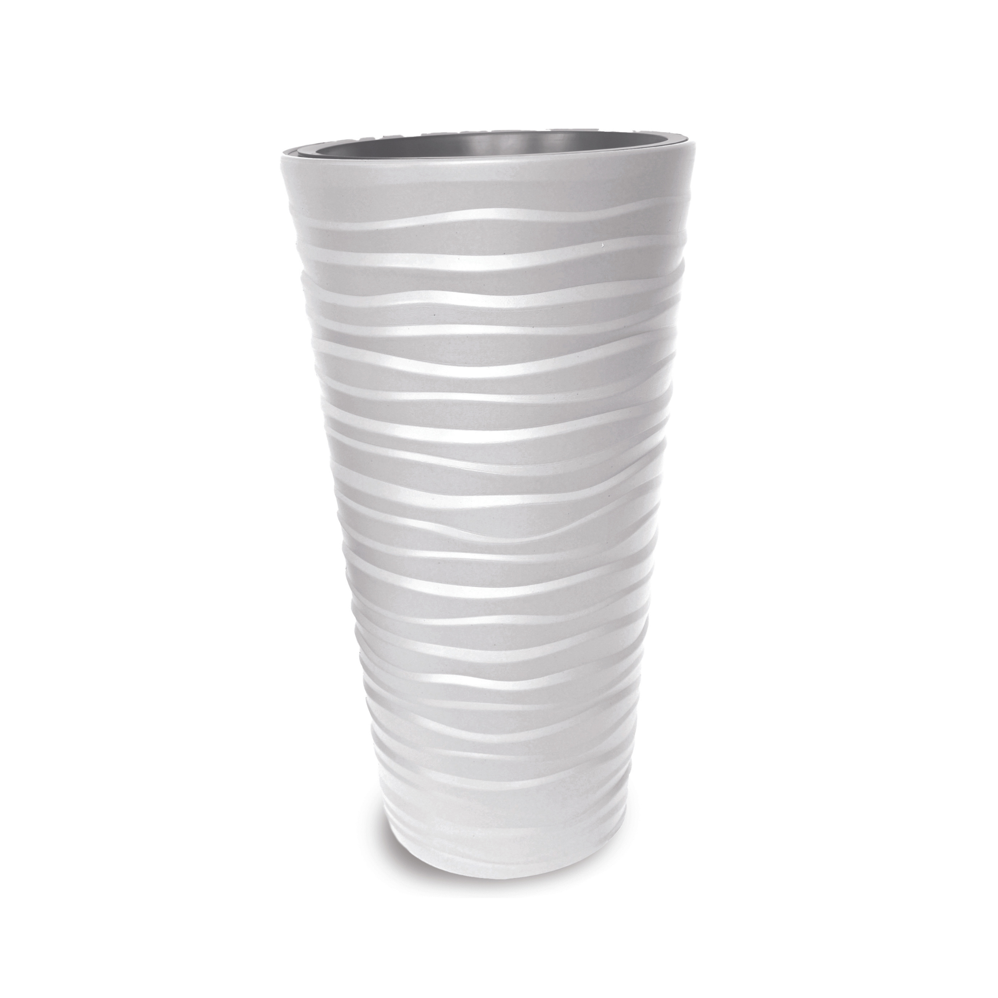 Vaso Autoirrigante Rotondo The HC Companies Onice Nero - 20x20 Cm, Resistente UV