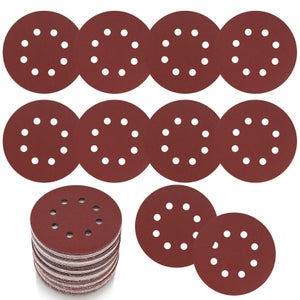 STEBRUAM 40Pz Dischi Abrasivi 150mm,Grana 40 Carta Vetrata Abrasiva no Fori per Levigatrice Orbitale