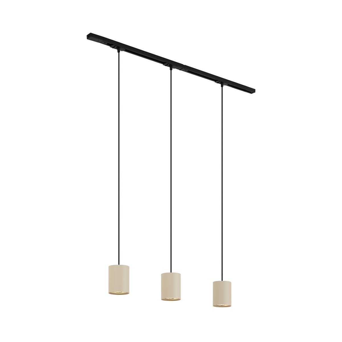 Qazqa moderno kit de iluminación de carril - iconic holt - negro max. 10w, compatible con bombillas led, gu10 de 3 luces