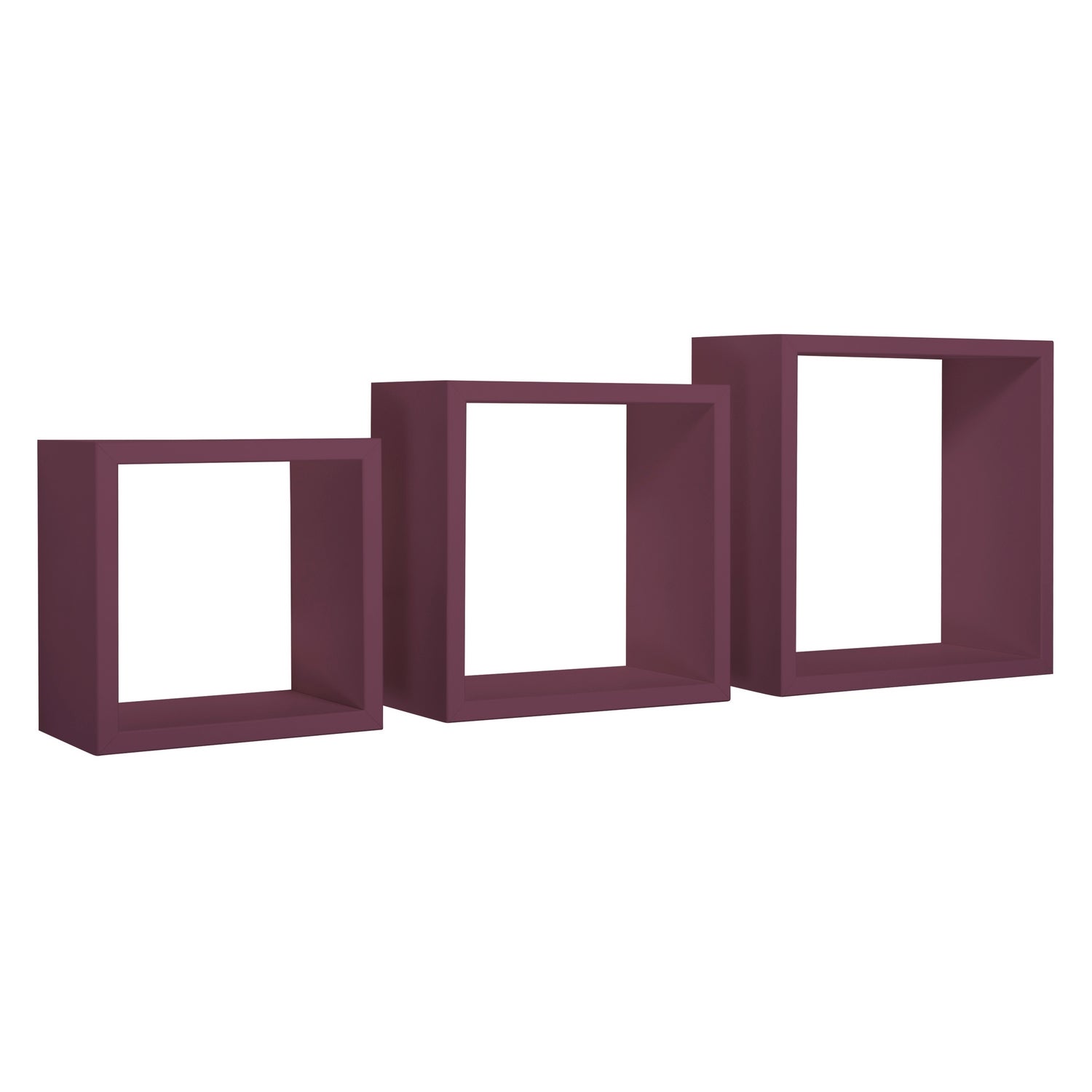 Étagères cubiques murales Lot de 3 cubes modulaires Violet mod. InCubo - 5