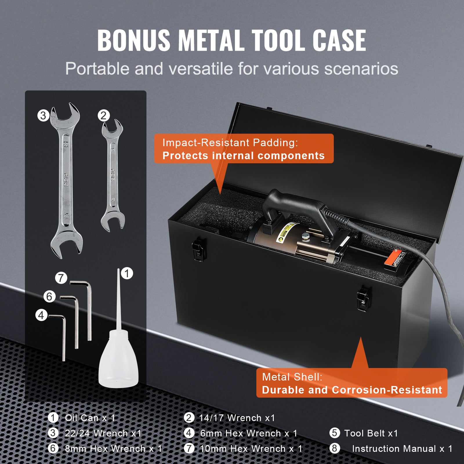 Coupe-barres hydraulique électrique SucceBuy 2300W,portable,coupe 5-32mm en 4,5s,haute puissance,hydraulique,acier,noir,220V,métal/noir - 5