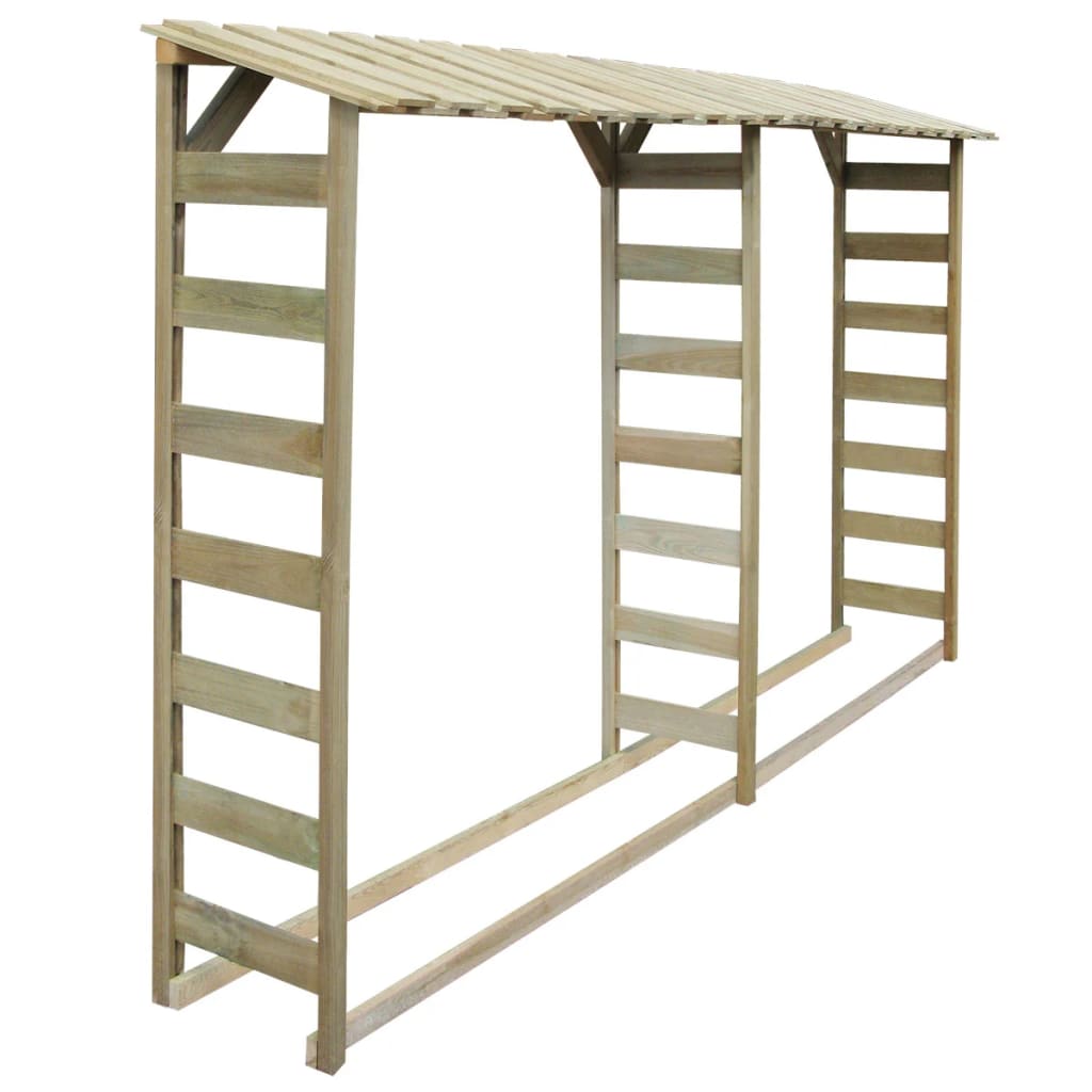 Cobertizo de madera doble 300 x 44 x 176 cm pino impregnado