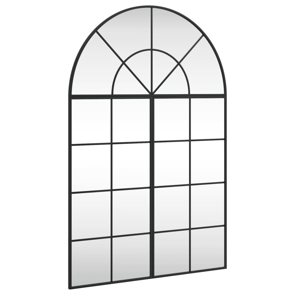 Miroir mural noir 80x120 cm arche fer - 8