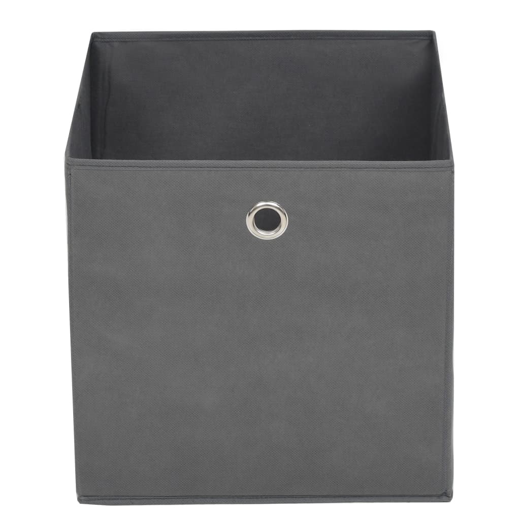 Boîtes de rangement | Coffre de rangement 10 pcs Tissu intissé 28x28x28 cm Gris CFW398870 - 4
