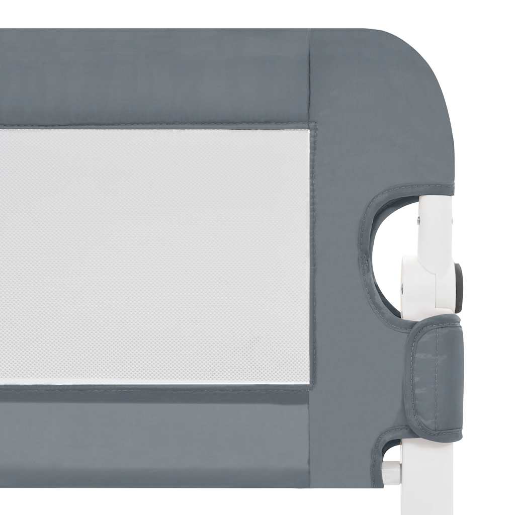 Barra de segurança p/ cama infantil 120x42cm poliéster cinzento vidaXL - 5