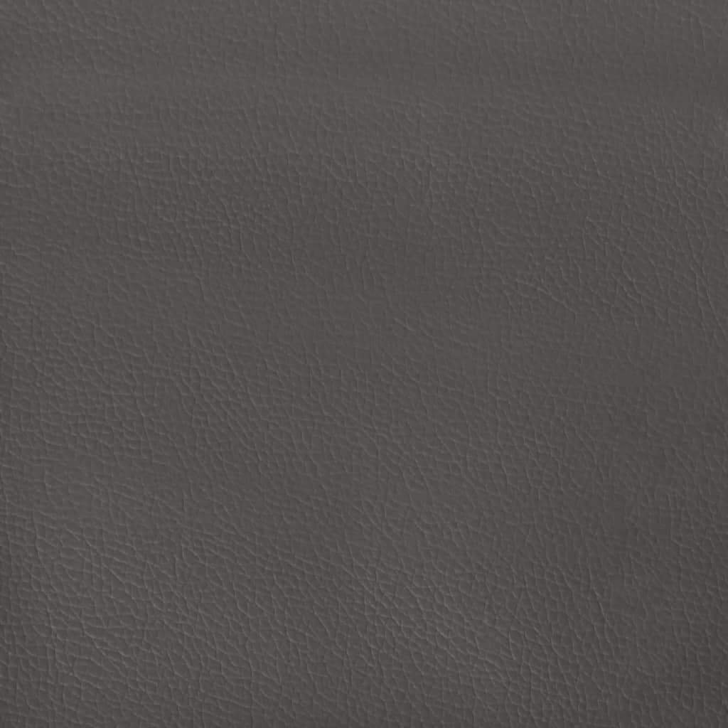 Cadre de lit sans matelas, gris, 160 x 200 cm, similicuir - 8