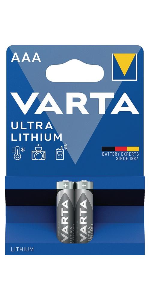 2 Piles LR03 VARTA AAA ULTRA Lithium - 6