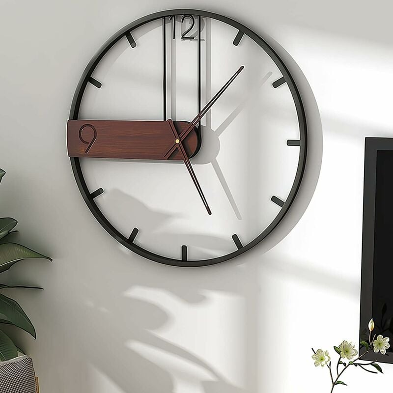 Orologio Da Parete Design Moderno 3D – 48x48 Cm, Plastica, Per Cucina E Ufficio, Funziona Con 1 Batteria AA