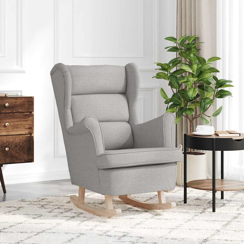 Fotel bujany, szary, 74x90x102 cm, tapicerowany tkaniną vidaXL