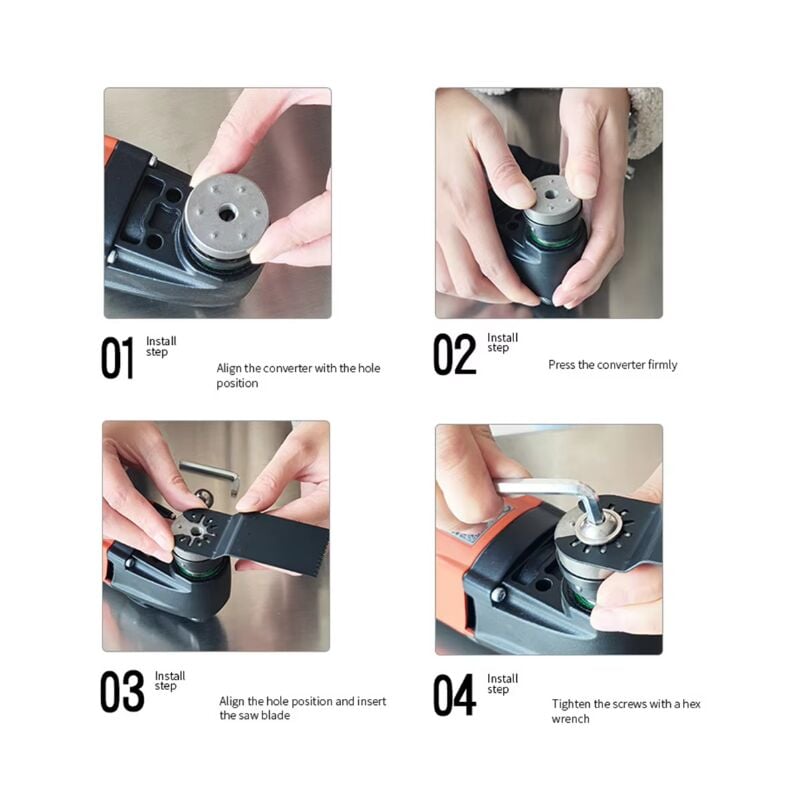 Adaptateur Starlock Universel - Convertisseur pour Outils Électriques - Facile à Installer - Compatible Lames Oscillantes - 3