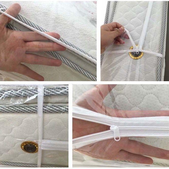 Housse de Protection en Plastique pour Matelas avec Zip Pratique, Sac de Rangement Imperméable et Résistant aux Déchirures(180x200x25cm) - 3