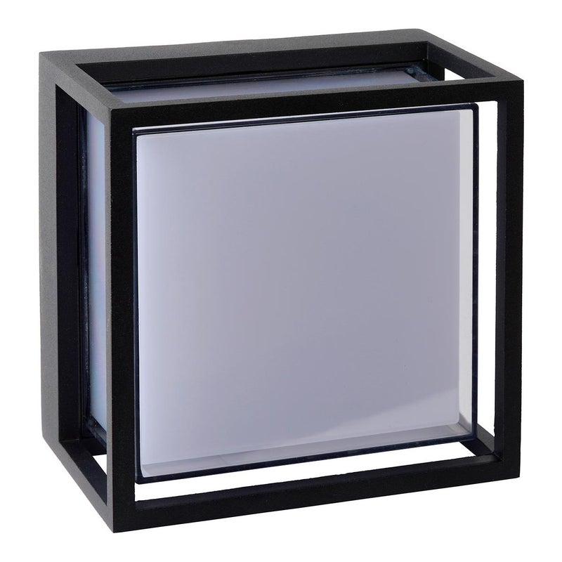 Kinkiet zewnętrzny SINGA LED 9.6W Ciepła biel 550lm czarny wym:17x17x10cm IP44 Lucide