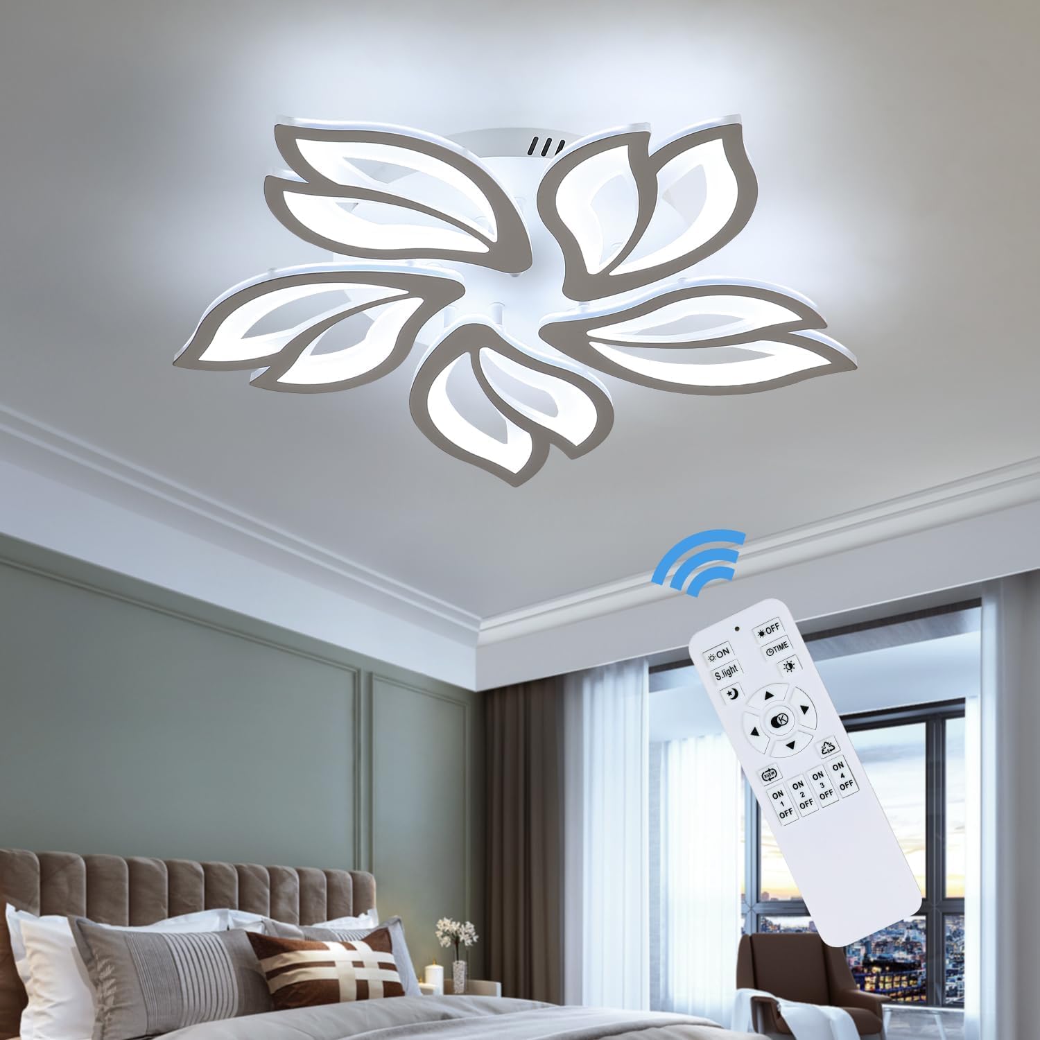 Anten Plafonnier LED 32 W, chambre d'enfant, plafonnier LED, dimmable, plafonnier rond avec Anten Plafonnier LED 32 W, chambre d'enfant, plafonnier LED, dimmable, plafonnier rond avec