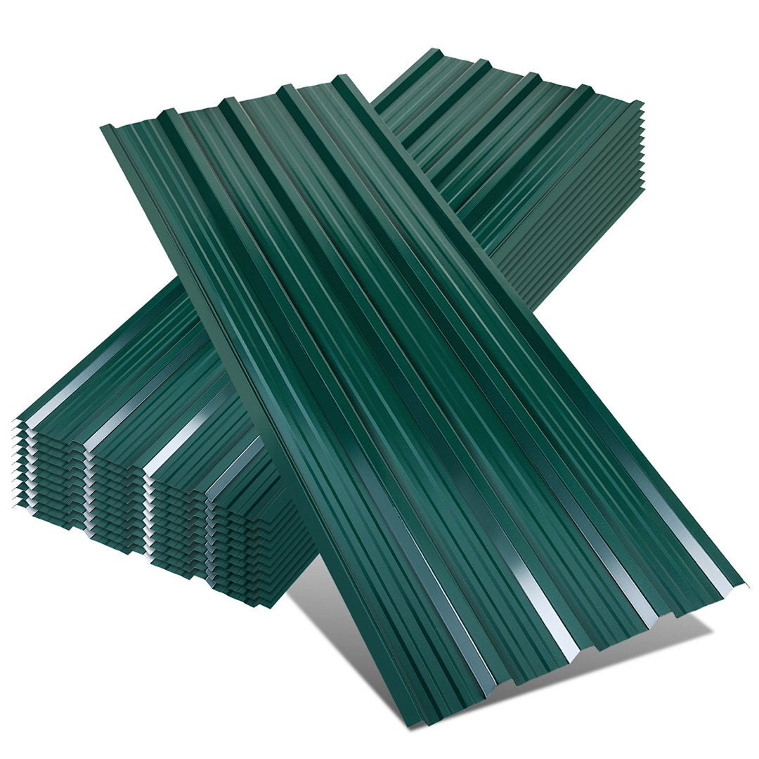 24x Blacha Falista Trapezowa na Dach, tôles trapézoïdale tôles Tôle 0,25 mm, 129x46cm = 14m², Gris Foncé