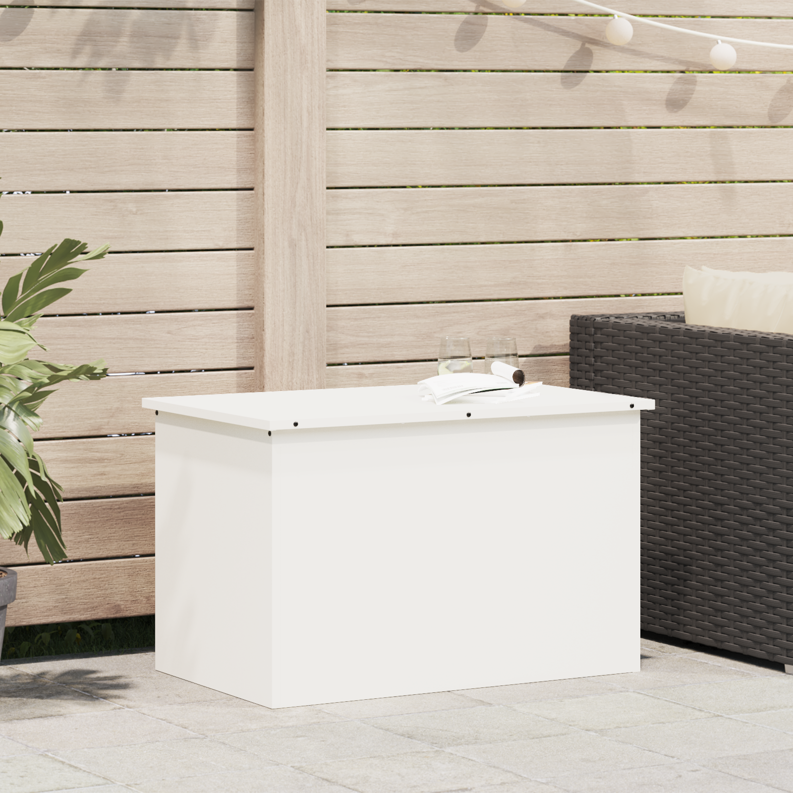 Armario De Almacenamiento Para Exterior 80x50.5x50 Cm - Acero Negro, Resistente A La Intemperie, Estilo Industrial