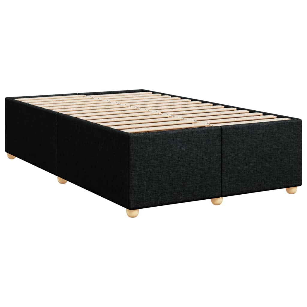 Cadre de lit sans matelas noir 120 x 200 cm tissu - 3