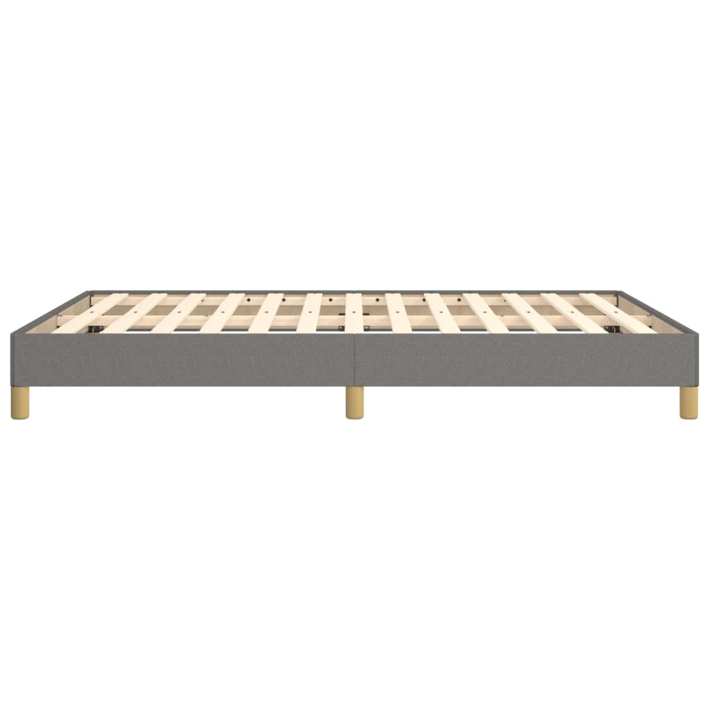 Cadre de lit sans matelas gris foncé 160 x 200 cm tissu - 6