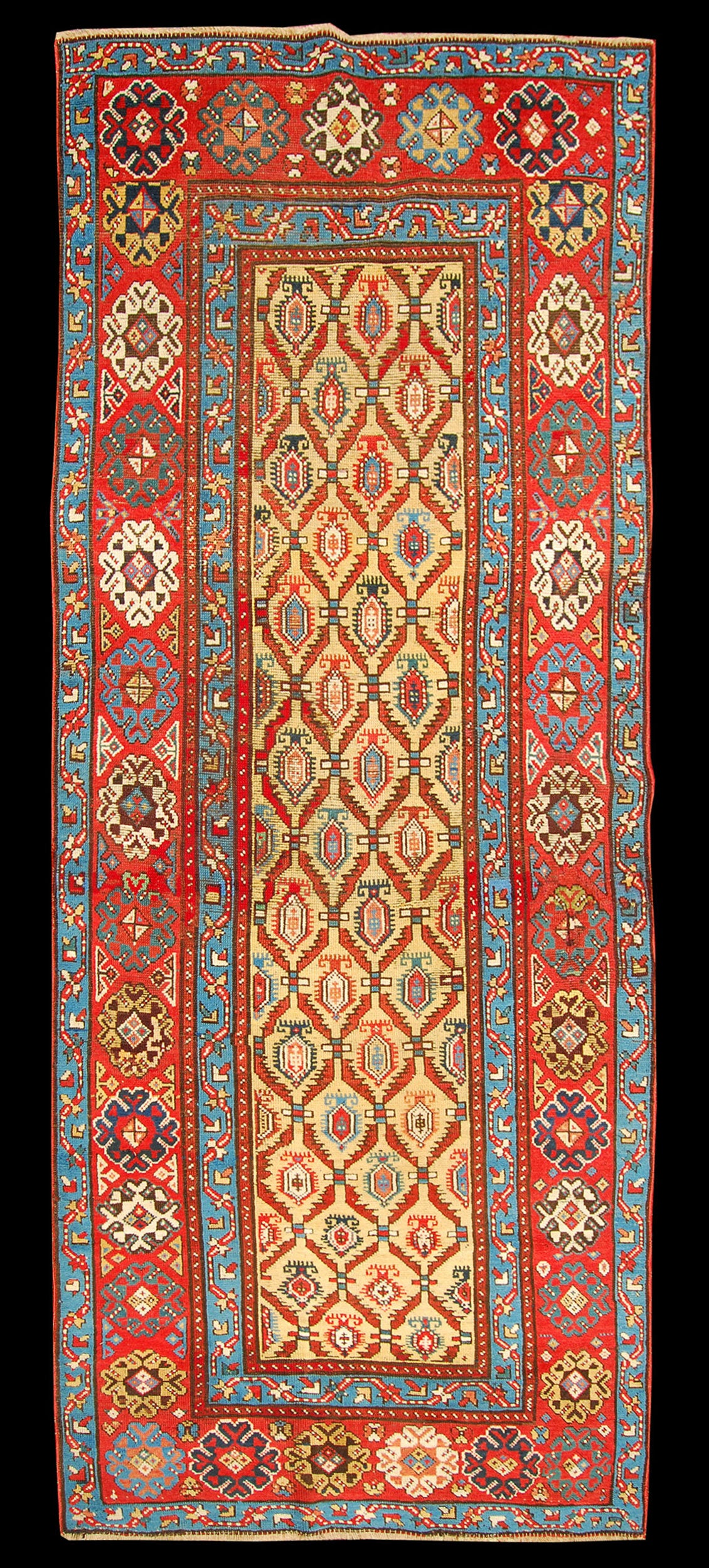 Anique Shirvan / Autentyczny ręcznie tkany dywan z certyfikatem autentyczności 286x114 GALLERIAFARAH1970