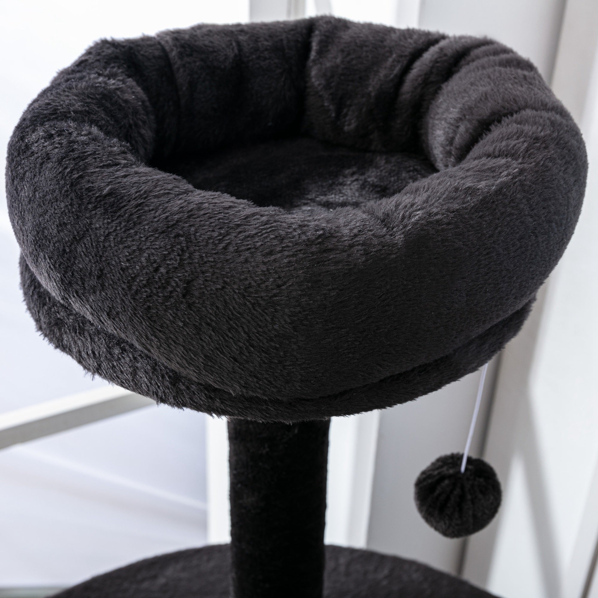 Arranhador para Gatos PawHut Cinza de carvão Aglomerado de Madeira, Sisal e Pelúcia 64,5x50,5x153cm - 5