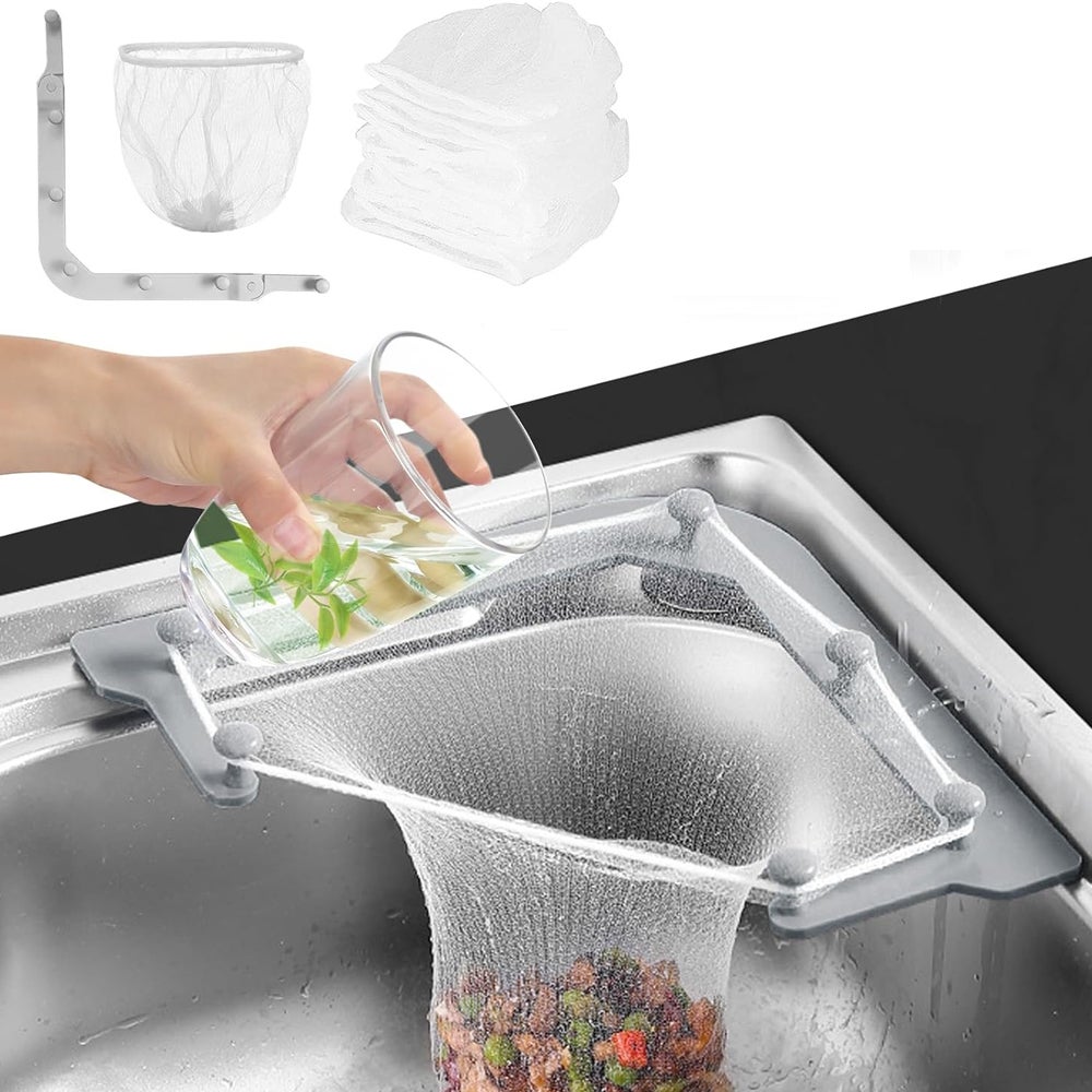 Filtro Scolapasta Triangolare Per Lavello Da Cucina | A Forma Di Gatto, In PP Per Alimenti | Risparmia Spazio, Facile Da Installare | Accessorio Pratico