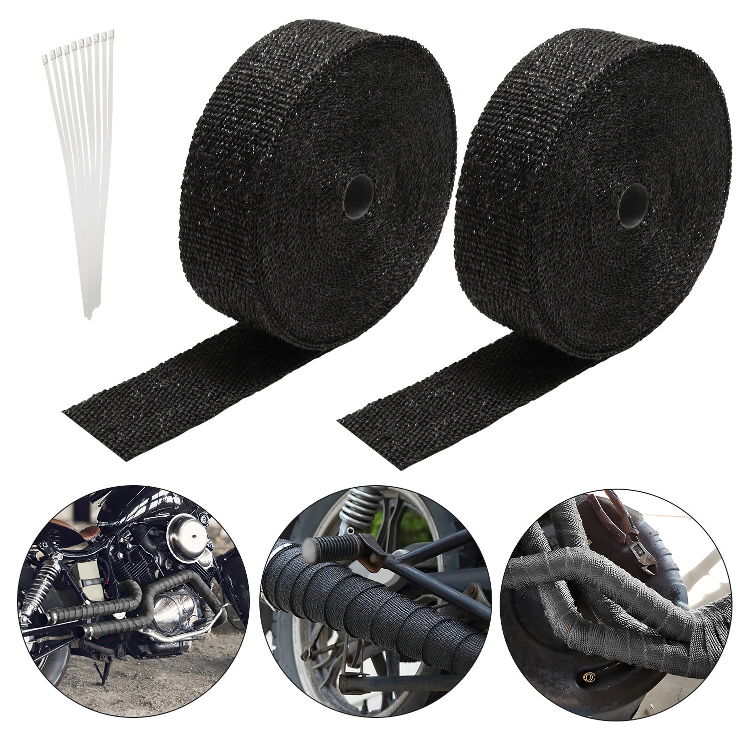 10 Attaches De Câble 14 Pouces Avec Enveloppe D’échappement 0,3 Pouce – Uxcell