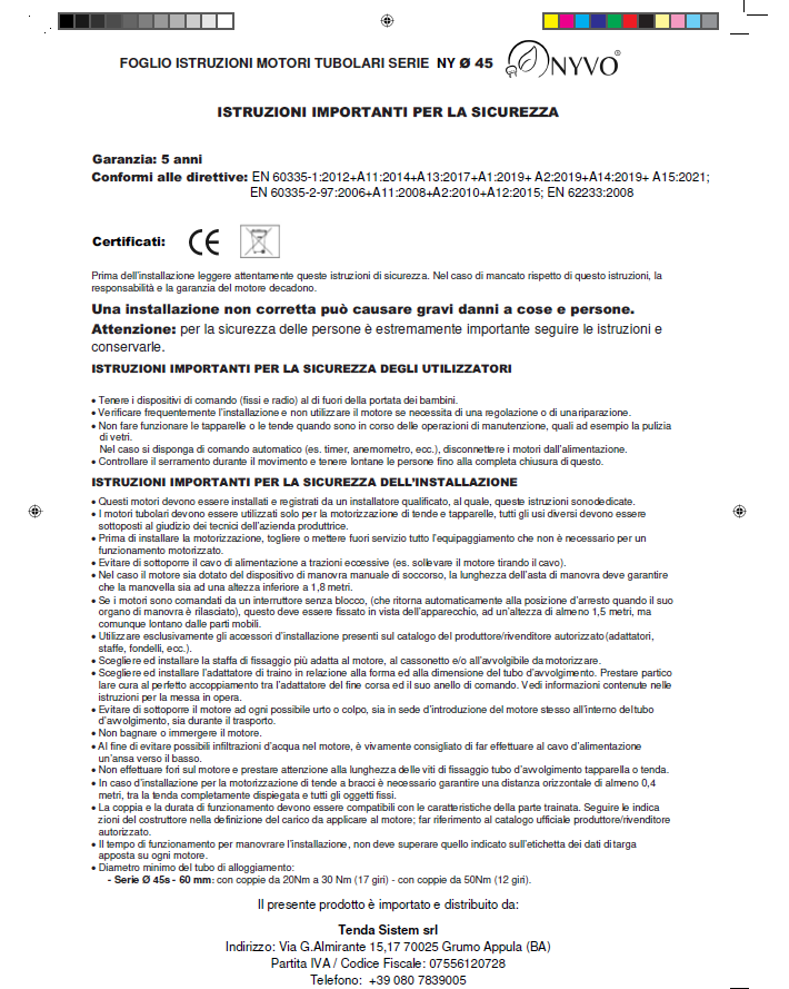 Motore tapparella RISPARMIO ENERGETICO 100 kg - 50 Nm Motori per tapparelle elettriche Avvolgibili - 7