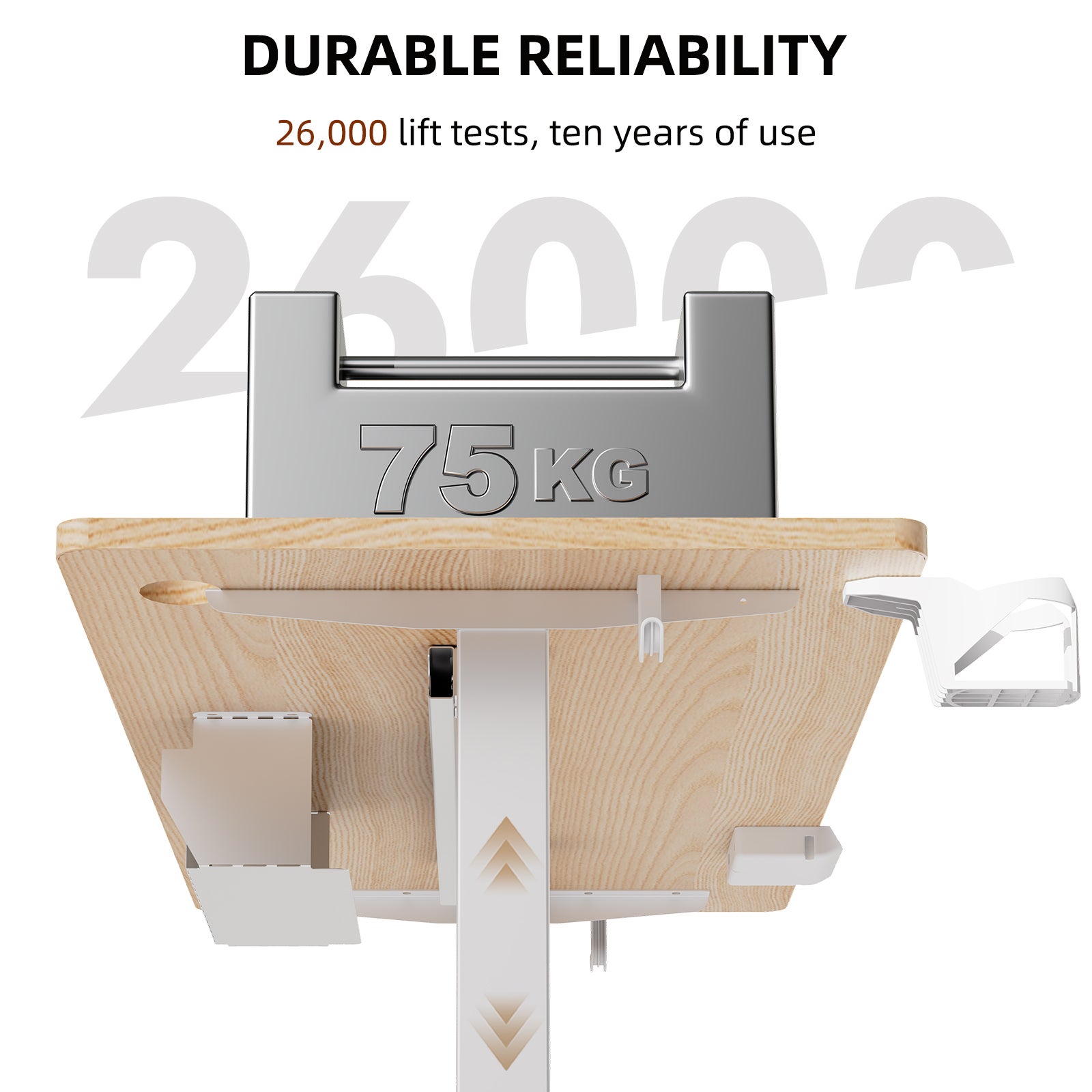 Bureau Assis-Debout Électrique, Dimensions 120x60 cm, Avec Fonction Mémoire Et Anti-Collision, Ports Usb-A Et Type-C, Hauteur Réglable De 70 À 119 cm - 4