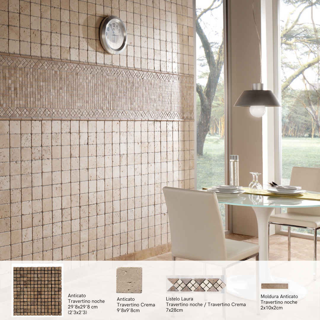 Carrelage sol effet pierre Travertin crème 60x120 cm - Réflex Boutique