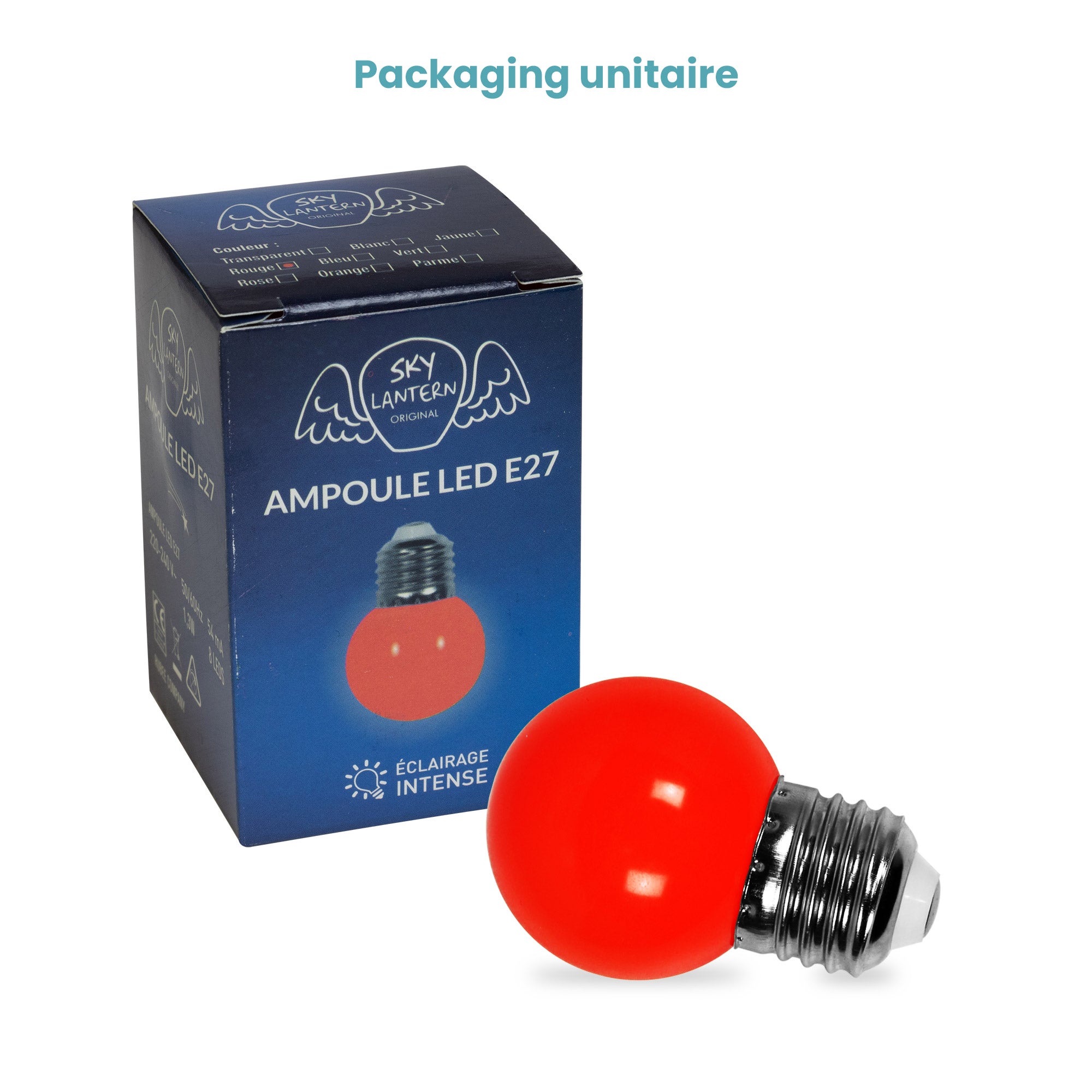 Ampoule Guirlande Guinguette Led E27 Couleur Rouge - 1.5W SKYLANTERN - 5