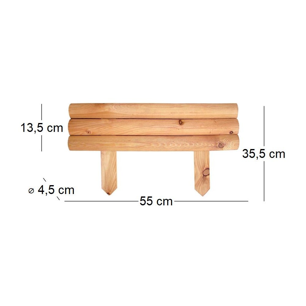 Retenue de terre en mélèze huilé 55 x 16.5 cm Lot de 4 Robin Hood - 3