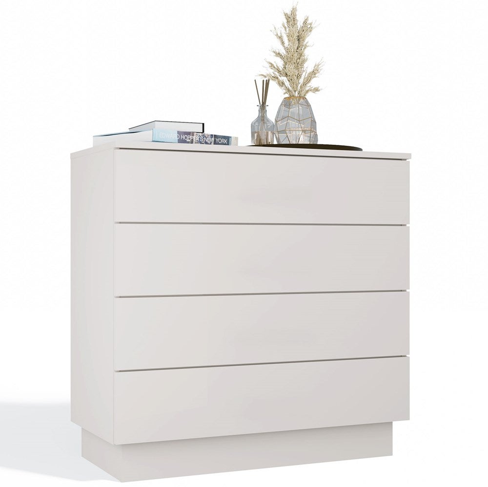 Komoda Topeshop AMBER 4S Szafka 4 Szuflady Do Sypialni Salonu Kaszmir Beż 85x84x40 cm