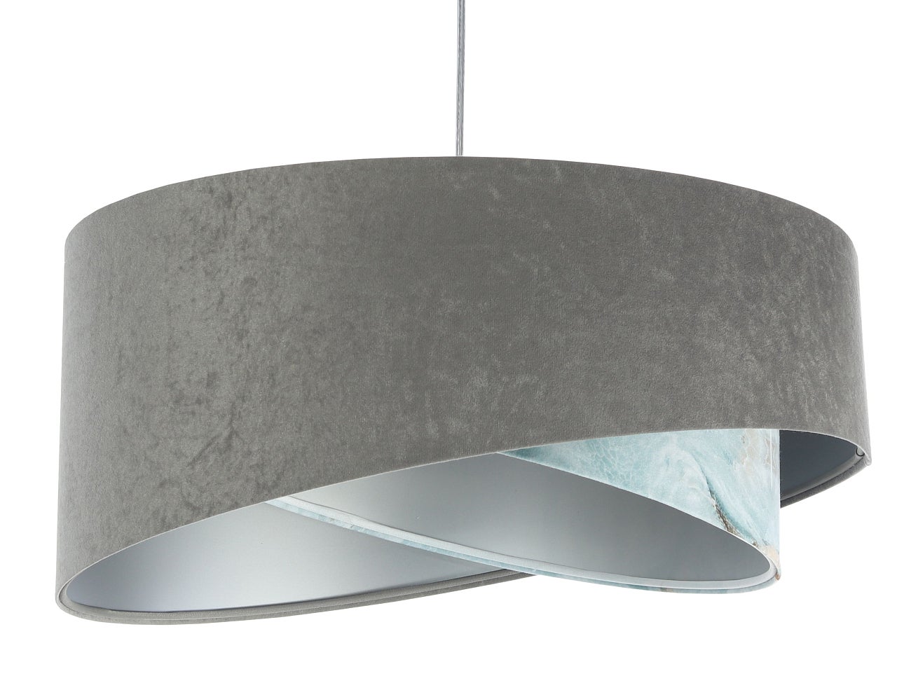 Lampa wisząca GRAY SEA szara/srebrna