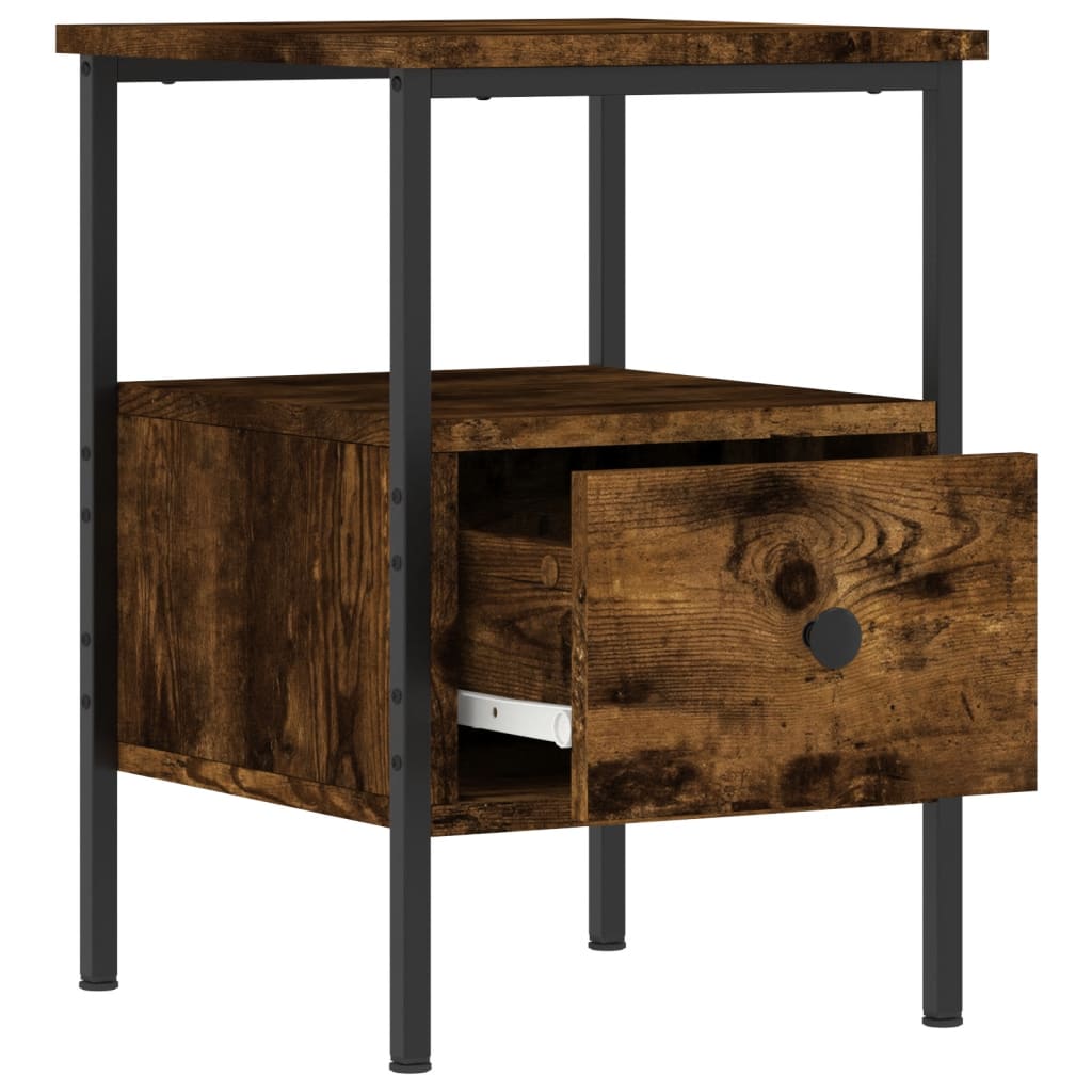 Maison Exclusive - Table de chevet chêne fumé 34x36x50 cm bois d'ingénierie - 5