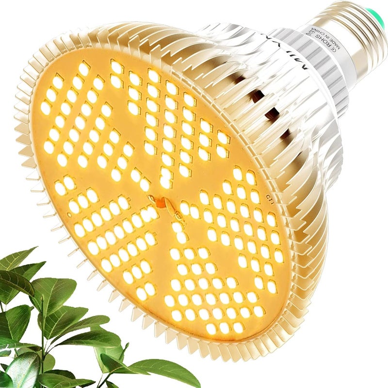 Lampa LED E27 o mocy 100 W, 150 diod LED, pełne spektrum (zbliżone do światła słonecznego), odpowiednia do ogrodów, szklarni, sadzonek i warzyw.