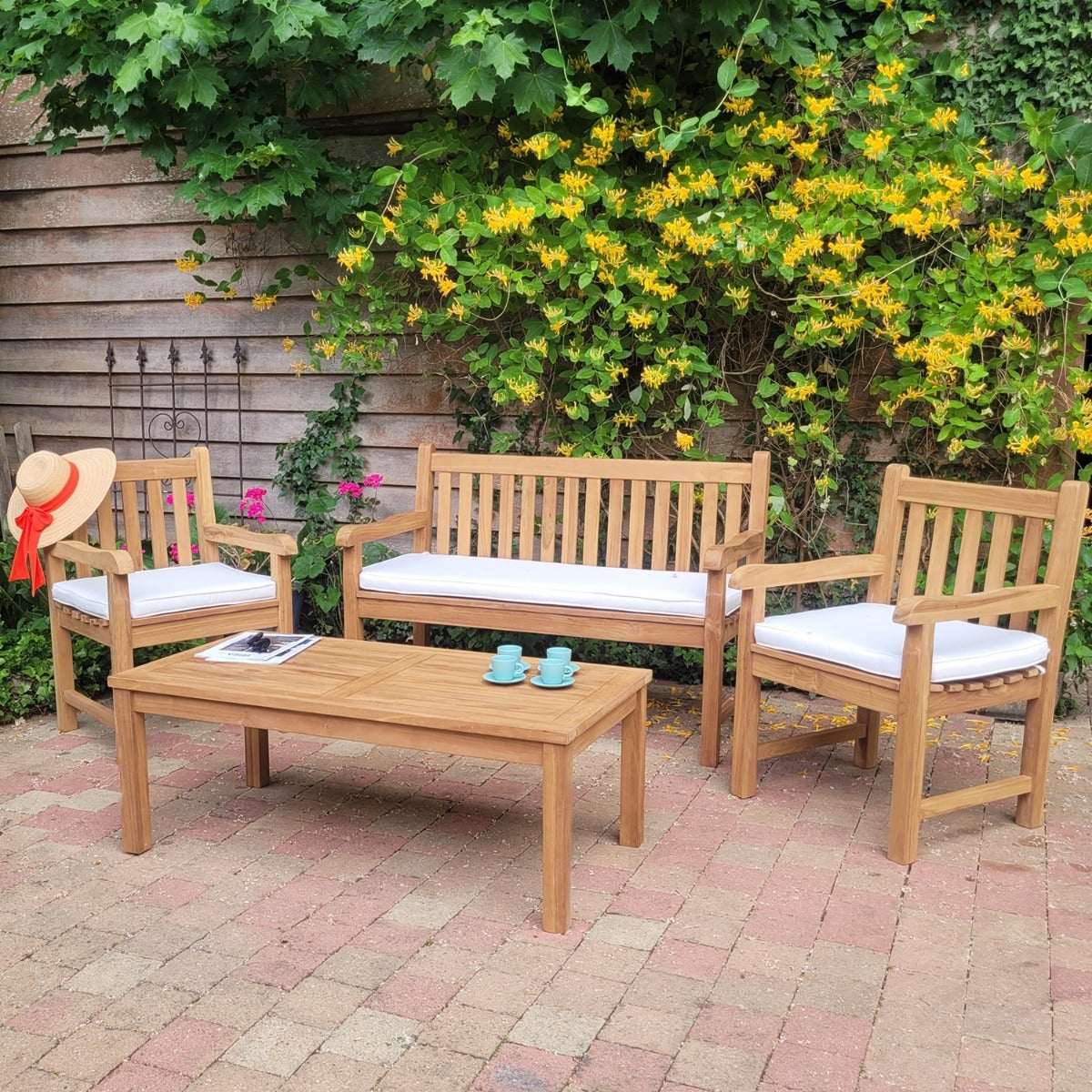 Banc en teck massif Notting Hill 130 cm - 7
