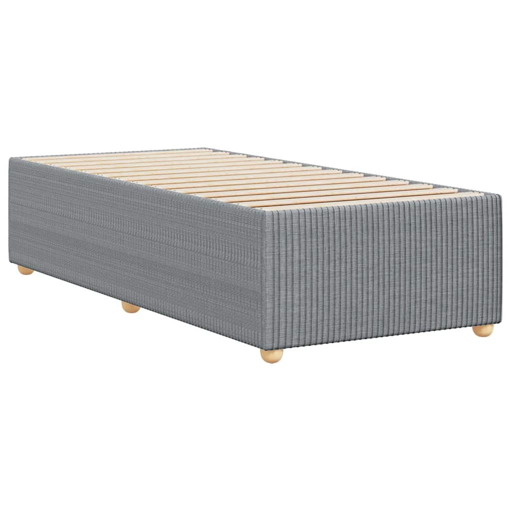 Cadre de lit sans matelas, en tissu, gris clair, pour la chambre, 100 × 200 cm - 6