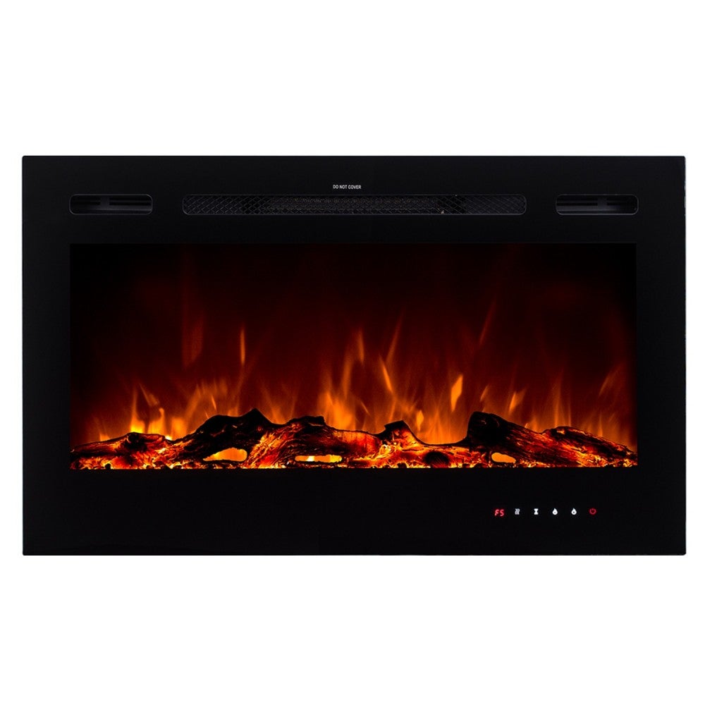 Chimenea eléctrica 90cm empotrable - kamin black nice 36