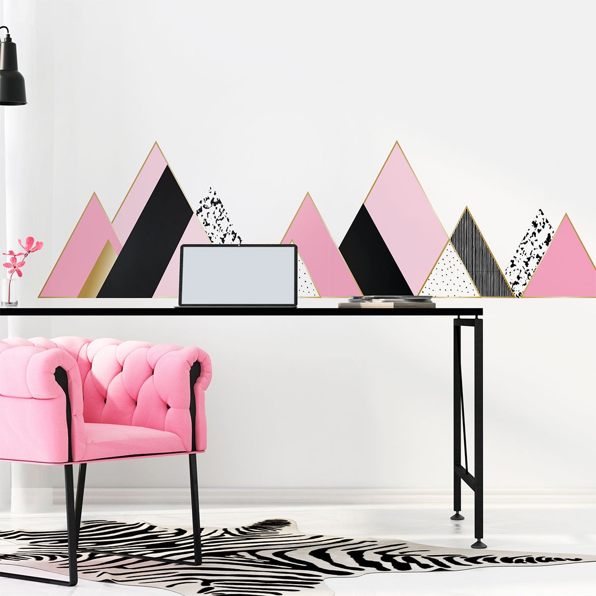 Adesivo montagna scandinavo hoggar - Sticker adesivo - adesivi murali - 60x90cm - 3