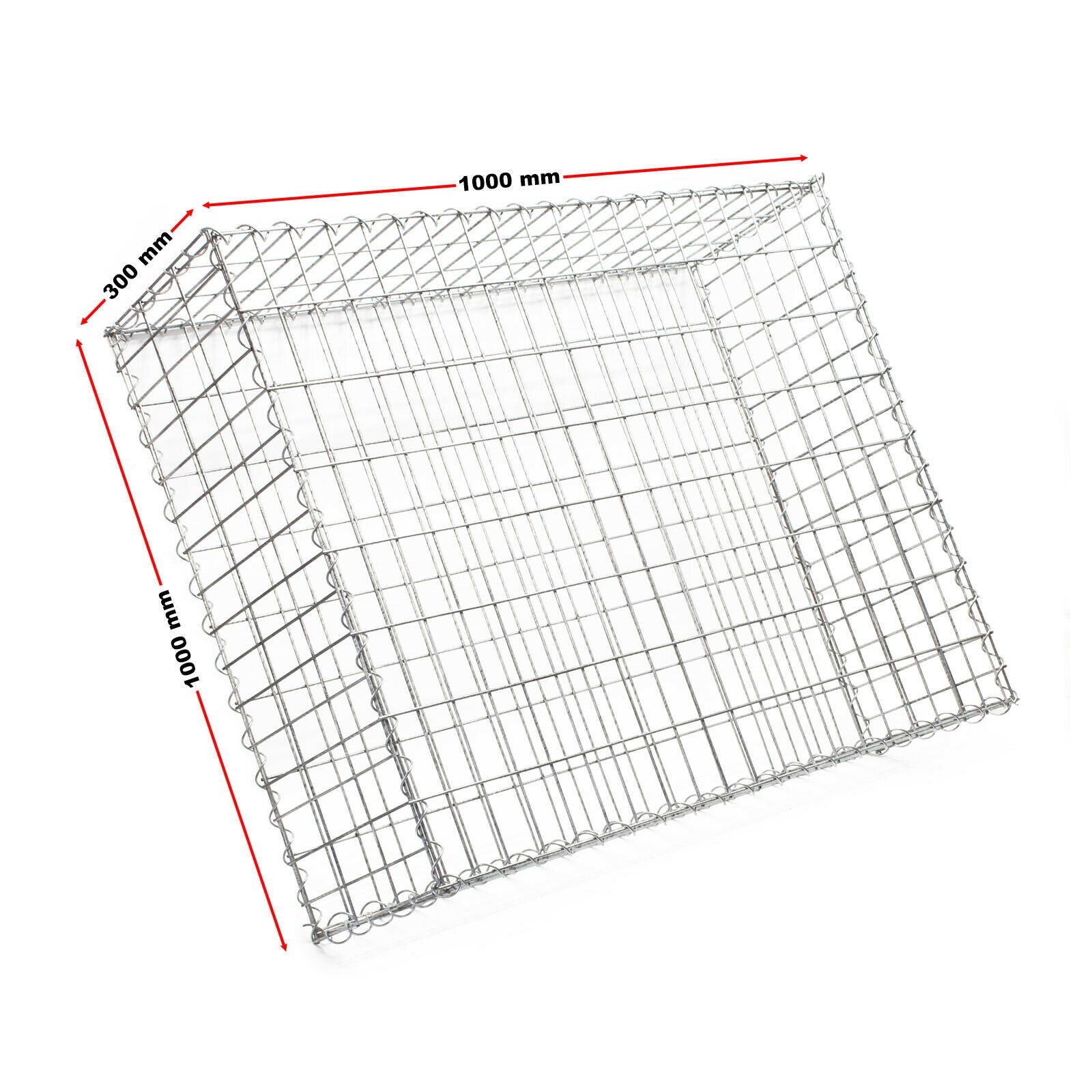 Gaviones 100 x 100 x 30 cm muro de piedra cenefa de jardín valla en espaldera cesta 16_0001276 - 3