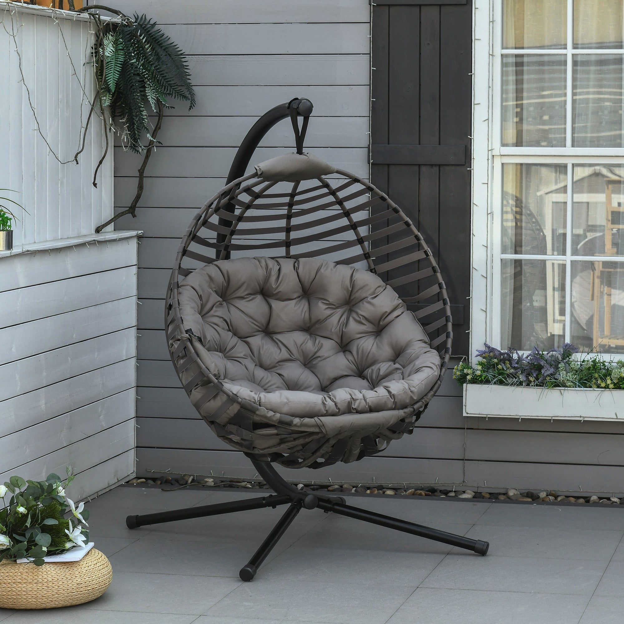 Silla colgante cesta colgante con estructura para persona