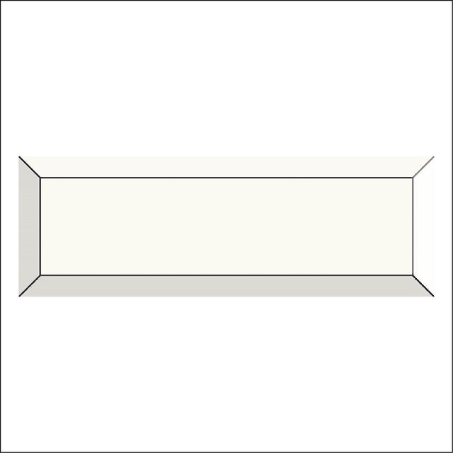 Carrelage mur Metro biseauté brillant Frame White 7,5x22