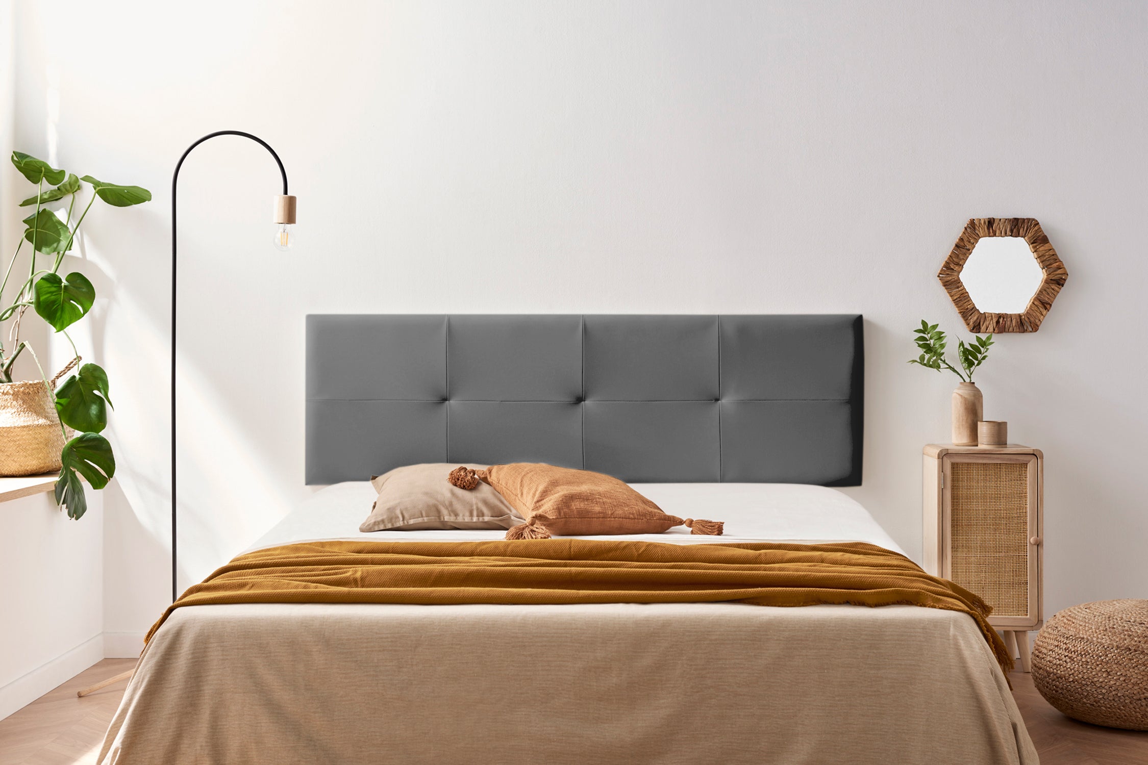 Testiera Imbottita ALTEA Similpelle 145x50x5 cm - Moonia - 4