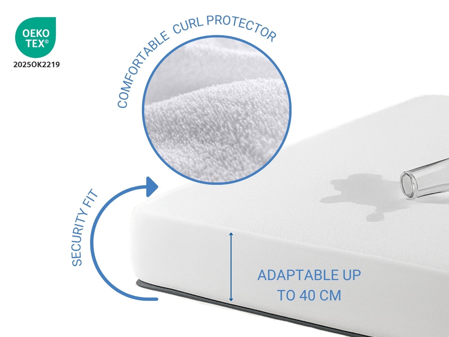 2 X Protector de Colchon Infantil Impermeable Transpirable Anti acaros Ajustable 080x160 cm - 2