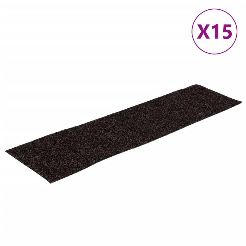 Tapis D'escalier Autocollants Rectangulaire 15 Pcs 76x20cm Vert - Tapets D'escaliers - Tapis