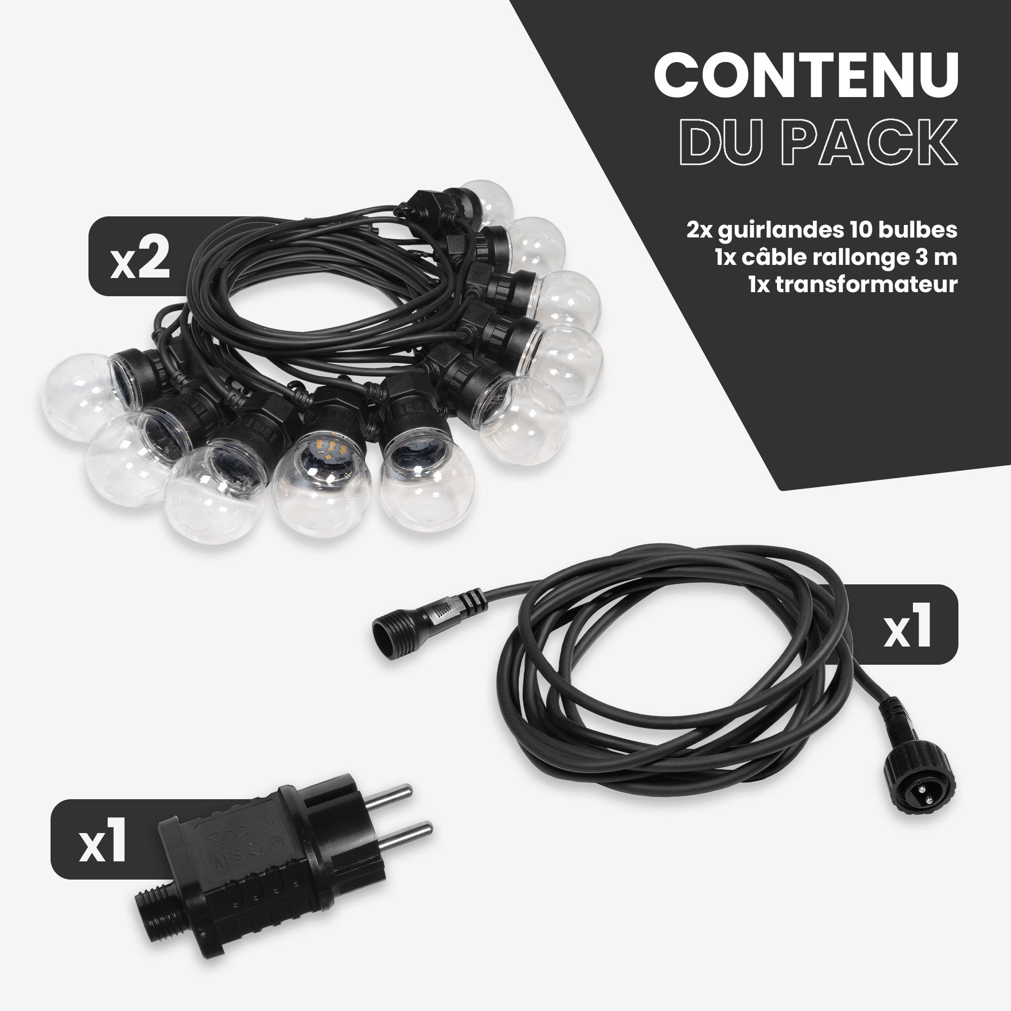 Kit Guirlande Guinguette 20M Transparent SKYLANTERN - 4