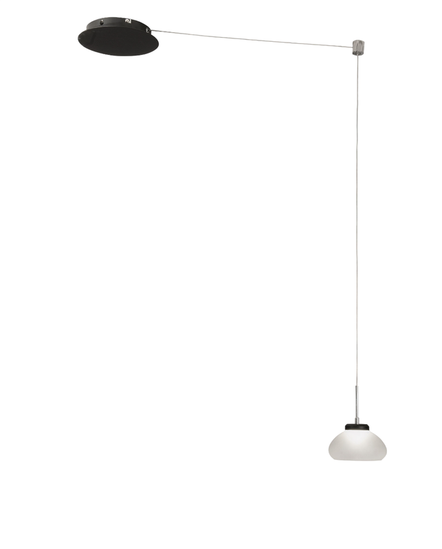 Arabella - Biała lampa wisząca zdecentralizowana - Fabas Luce - 8W ściemnialna dioda LED - Zdecentralizowany montaż
