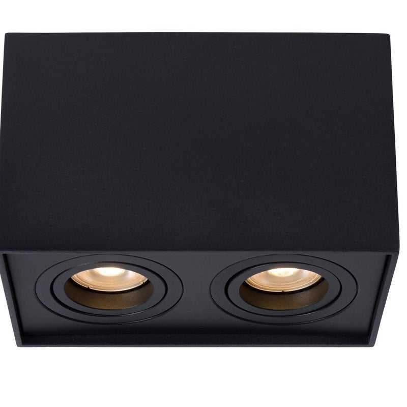Reflektor sufitowy Spot TUBE czarny 2xGU10x42W wym: 12,5 x 18,5 x 9,6 cm IP20 Lucide