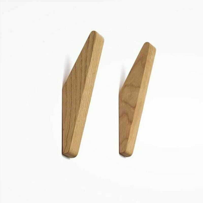 Lot de 6 patères en bois vintage, patères en bois, capacité de charge 5 kg, patères murales, patères multi-usages, patères clés (lot de 6) - 3